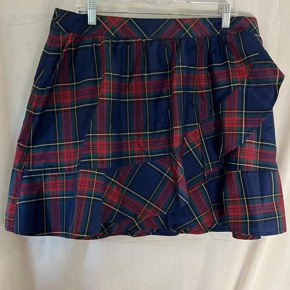 NWT Vineyard Vines Size 16 Plaid Wrap Skirt - Picture 3 of 4